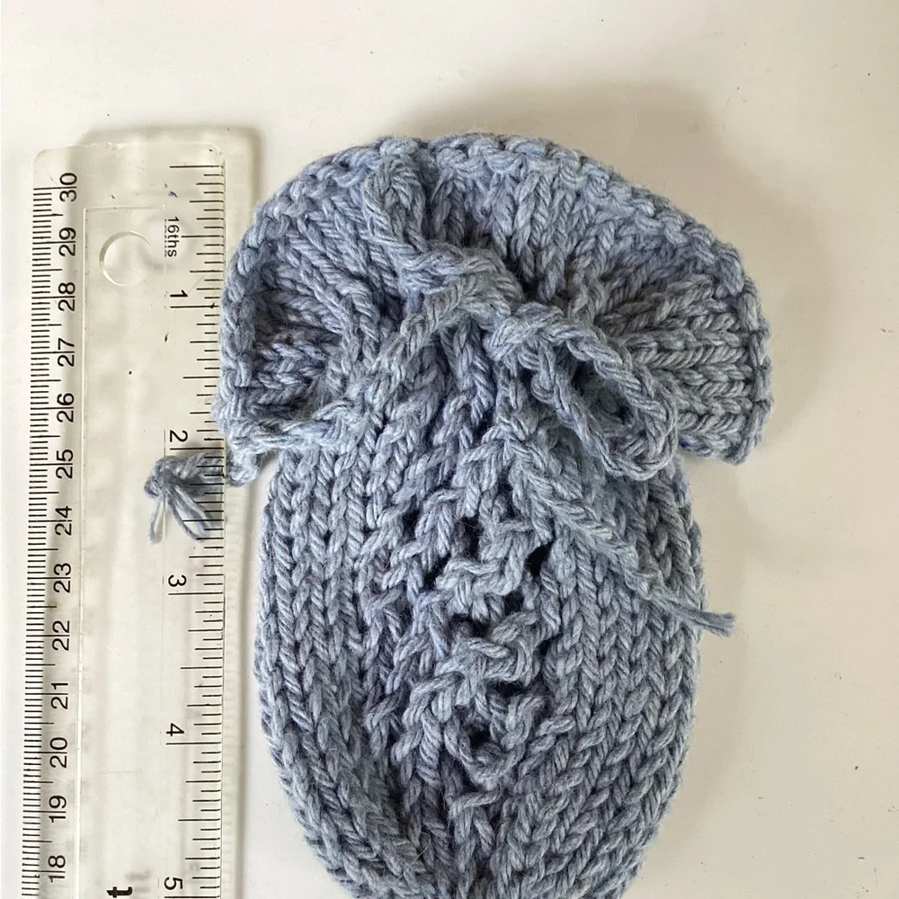 Soap Saver Bag Pouch Hand Crafted Denim Blue Cotton Bath Essential Exfoliating